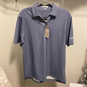 NWT Peter Millar Summer Comfort blue polo men’s size Medium